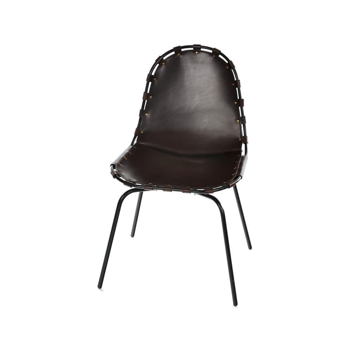 Stretch chair - leather mocca. black stand - OX Denmarq