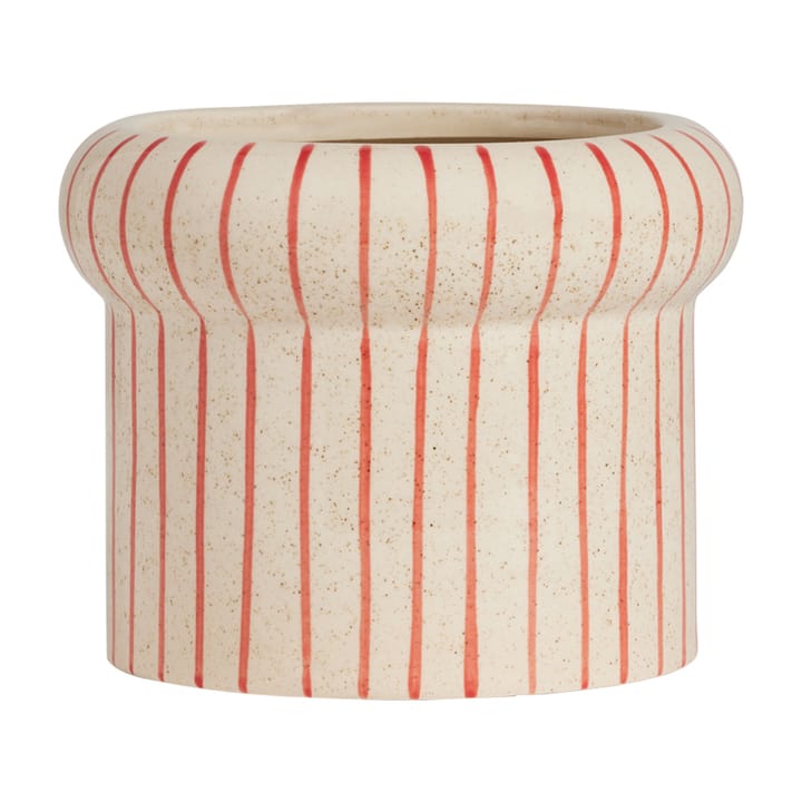 Aki flower pot small - Off white-Red - OYOY