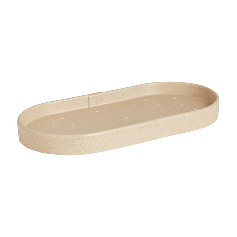 OYOY Aki tray oval 18x34 cm Beige | Scandinavian Design | Trays | Beige