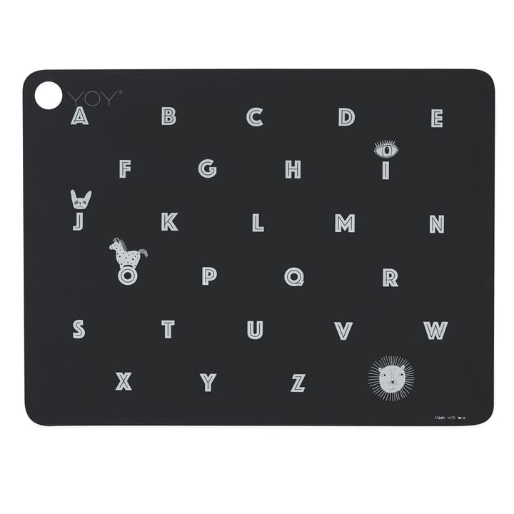 Alphabet placemat - Anthracite - OYOY