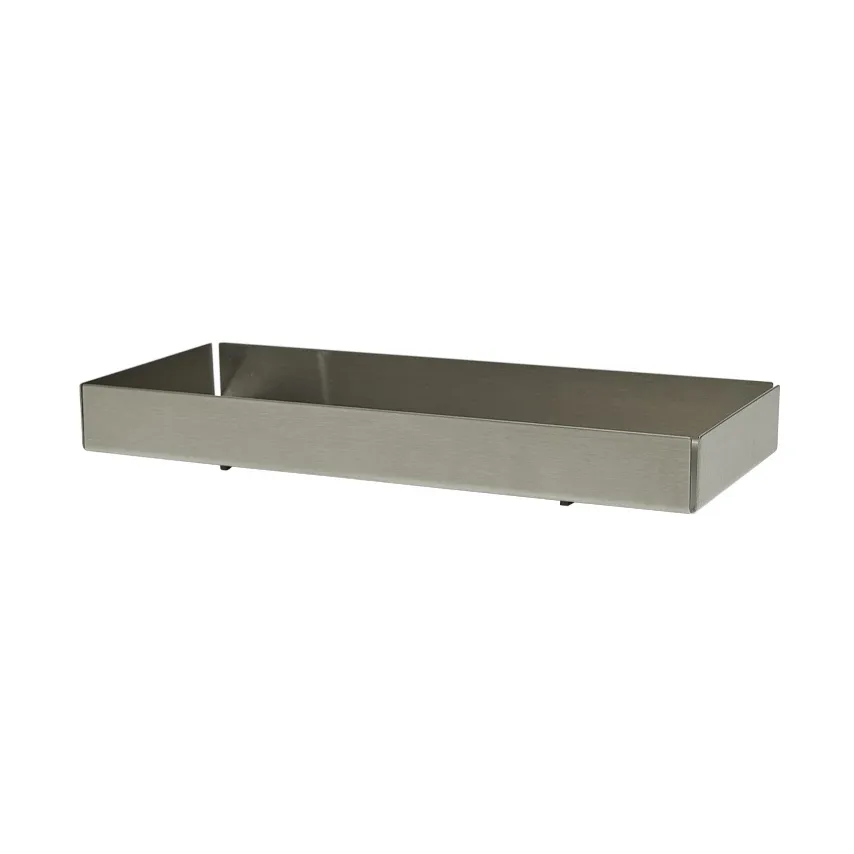 OYOY Bakku tray small 10x23.5 cm Steel | Scandinavian Design | Trays | Grey