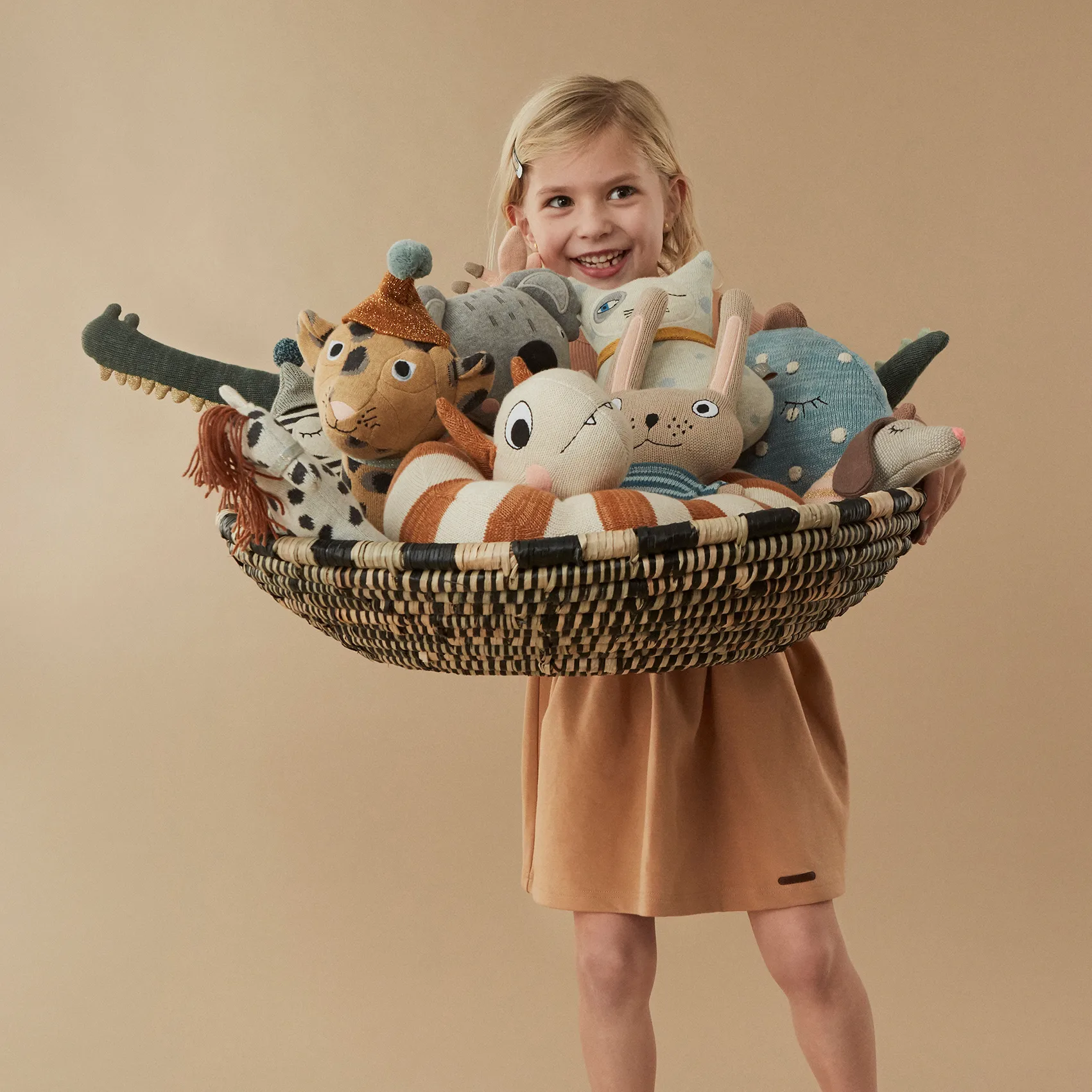 Boo basket Ø58 cm, Nature OYOY