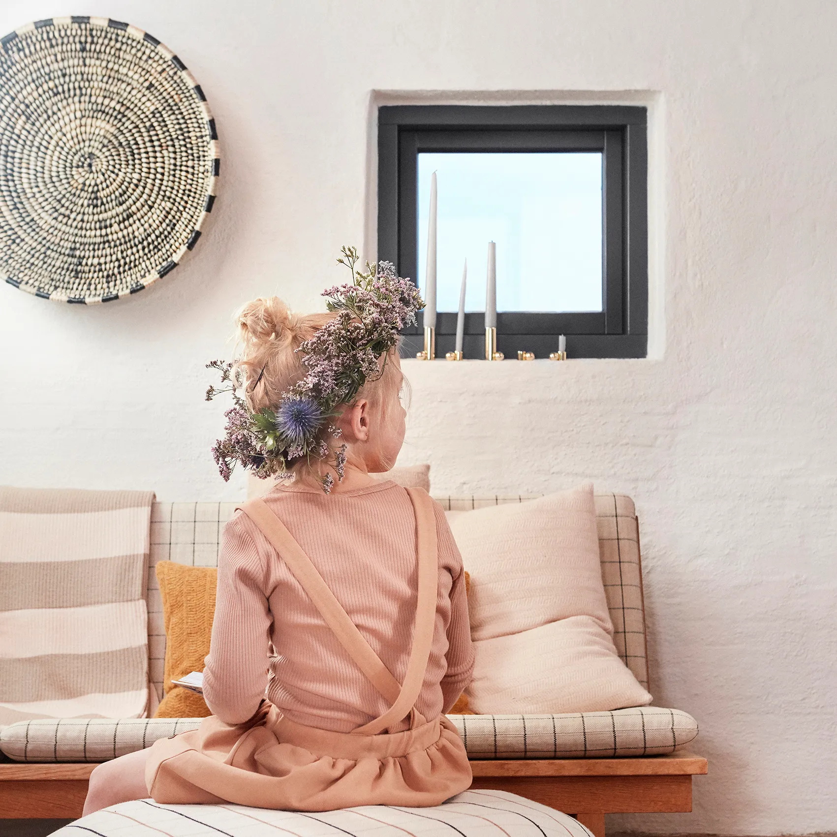 Boo basket Ø58 cm, Nature OYOY