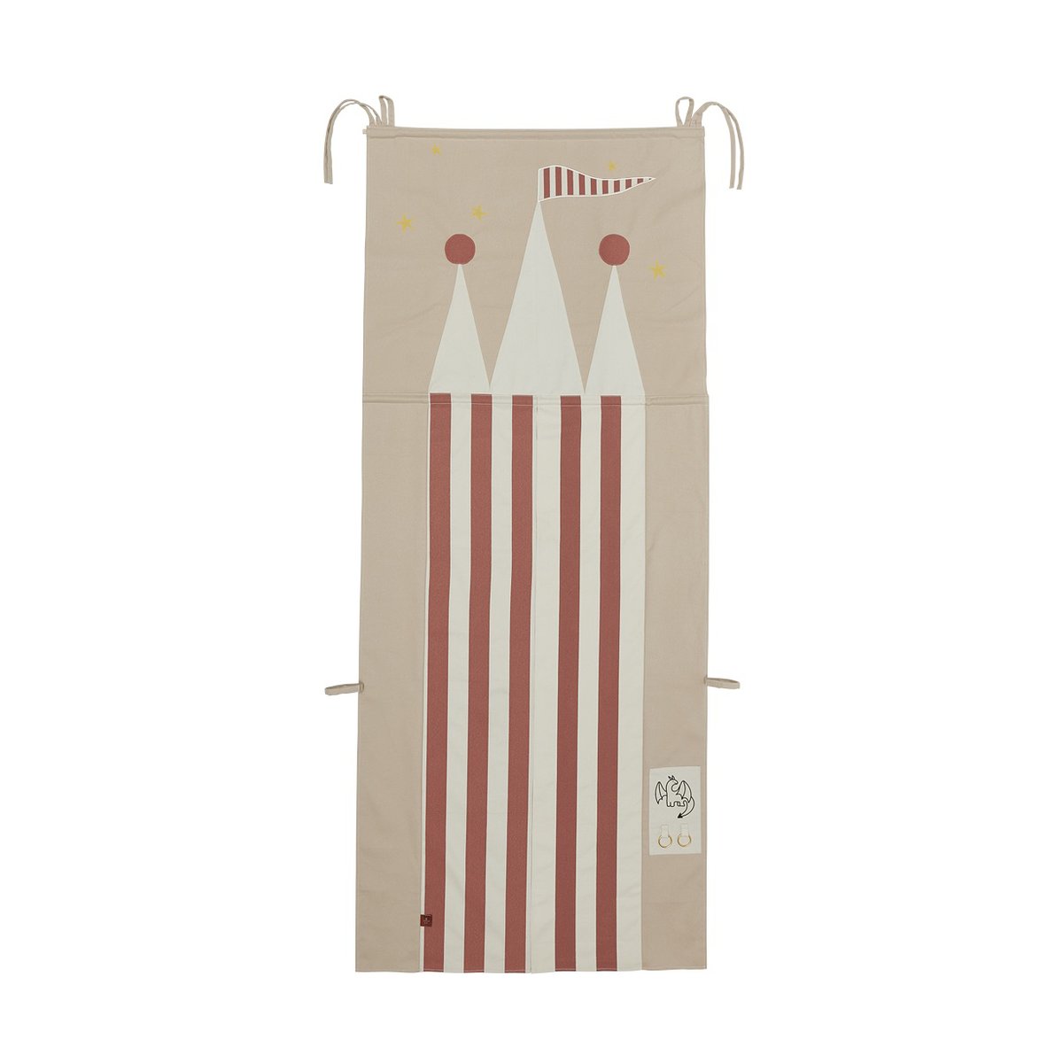 OYOY Castle curtain for door 78x190 cm Clay-red | Scandinavian Design | Children's room accessories | Beige