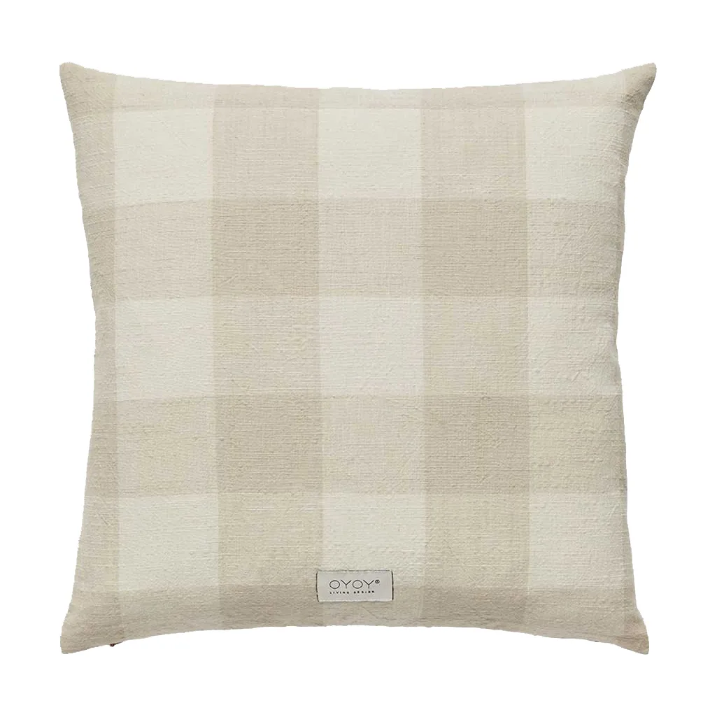 OYOY Chess cushion cover 48x48 cm Clay | Scandinavian Design | Cushion covers | Beige