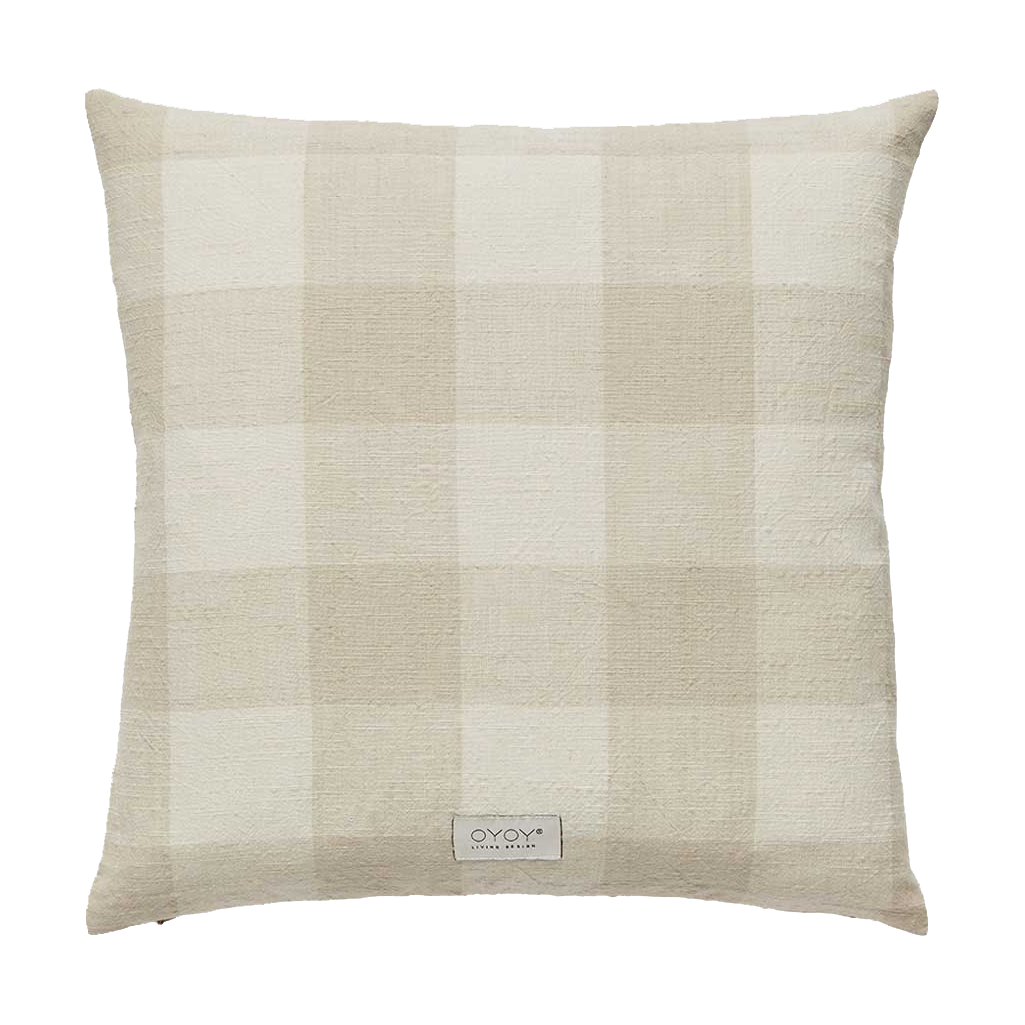 OYOY Chess cushion cover 48x48 cm Clay | Scandinavian Design | Cushion covers | Beige