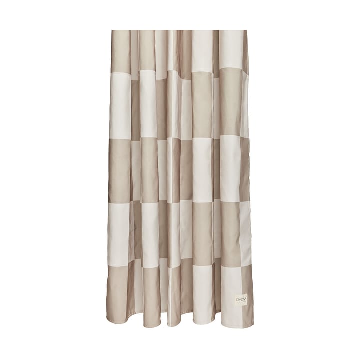 Chess shower curtain 180x180 cm - Clay-offwhite - OYOY