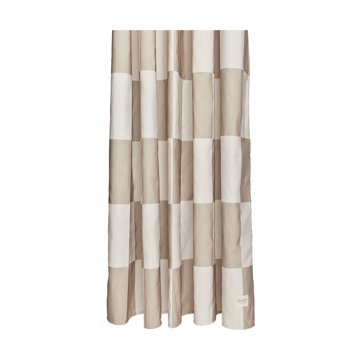 OYOY Chess shower curtain 180x180 cm Clay-offwhite | Scandinavian Design | Shower curtains | Beige