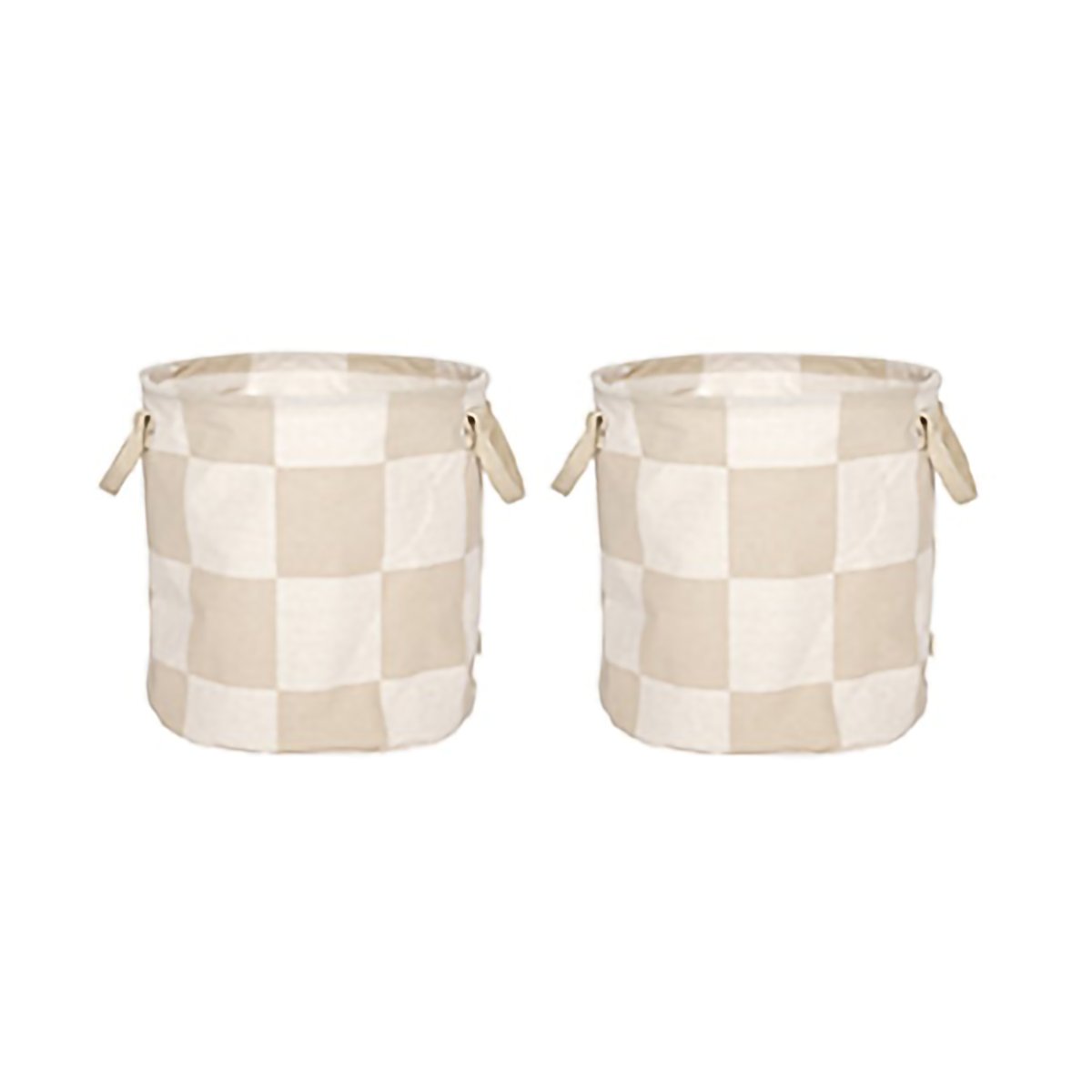 OYOY Chess storage baskets medium 2-pack Clay-offwhite