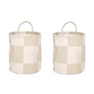 OYOY Chess storage baskets small 2-pack Clay-offwhite