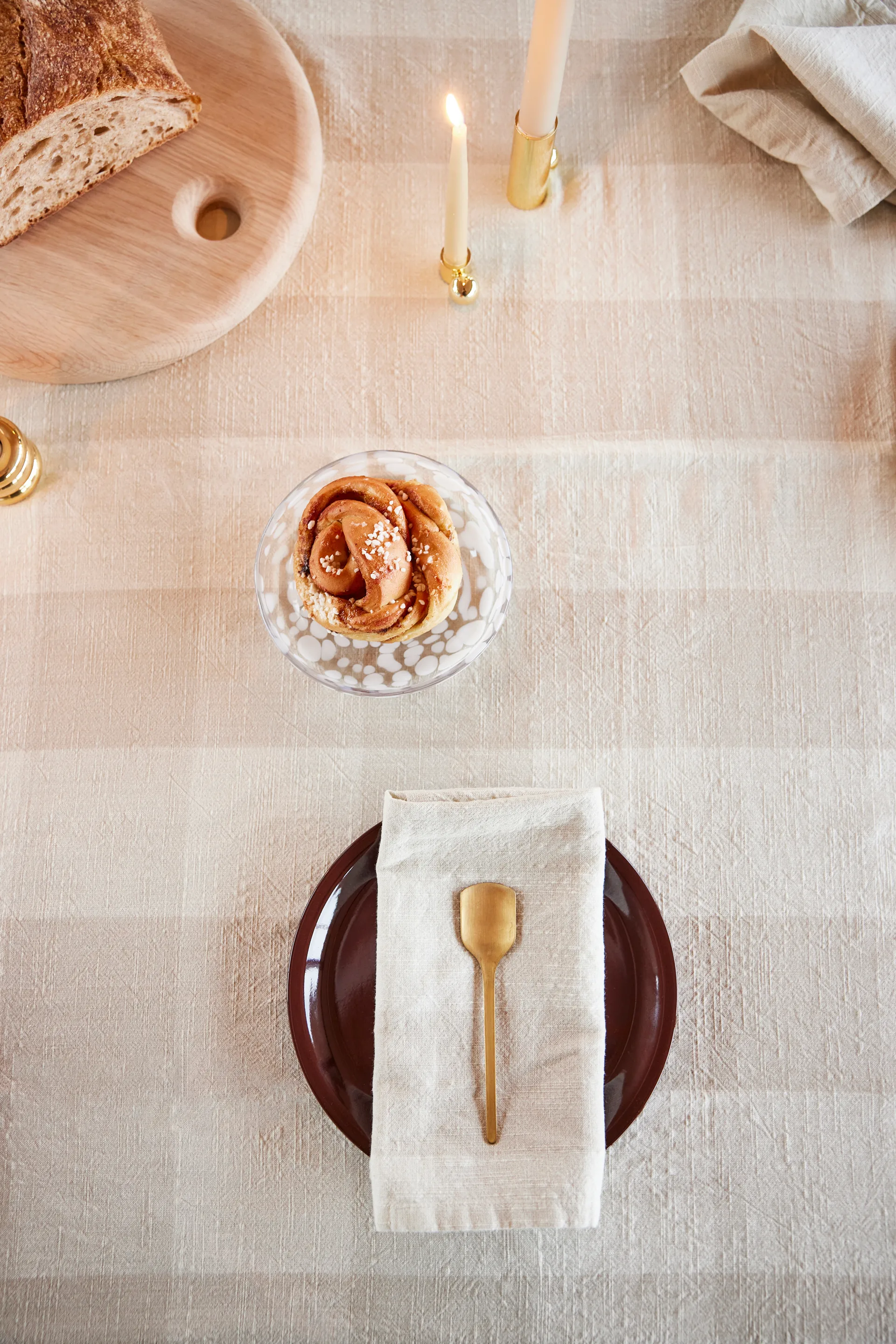 Chess tablecloth 200x140 cm, Clay OYOY