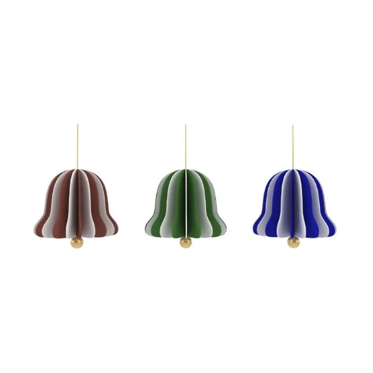 Christmas Bell hanging decoration set of 3 parts, Nutmeg-green-blue OYOY