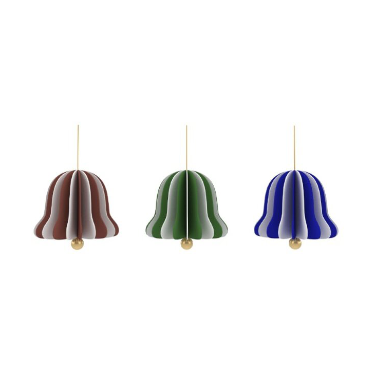 OYOY Christmas Bell hanging decoration set of 3 parts Nutmeg-green-blue