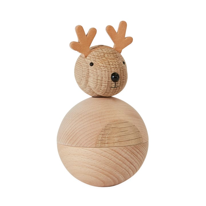 Christmas Rudolf wooden figure - Beech-oak - OYOY