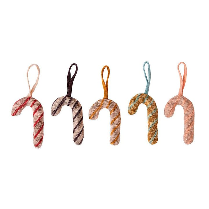 Christmas Sugar Canes Christmas ornament 5 pack, multi OYOY
