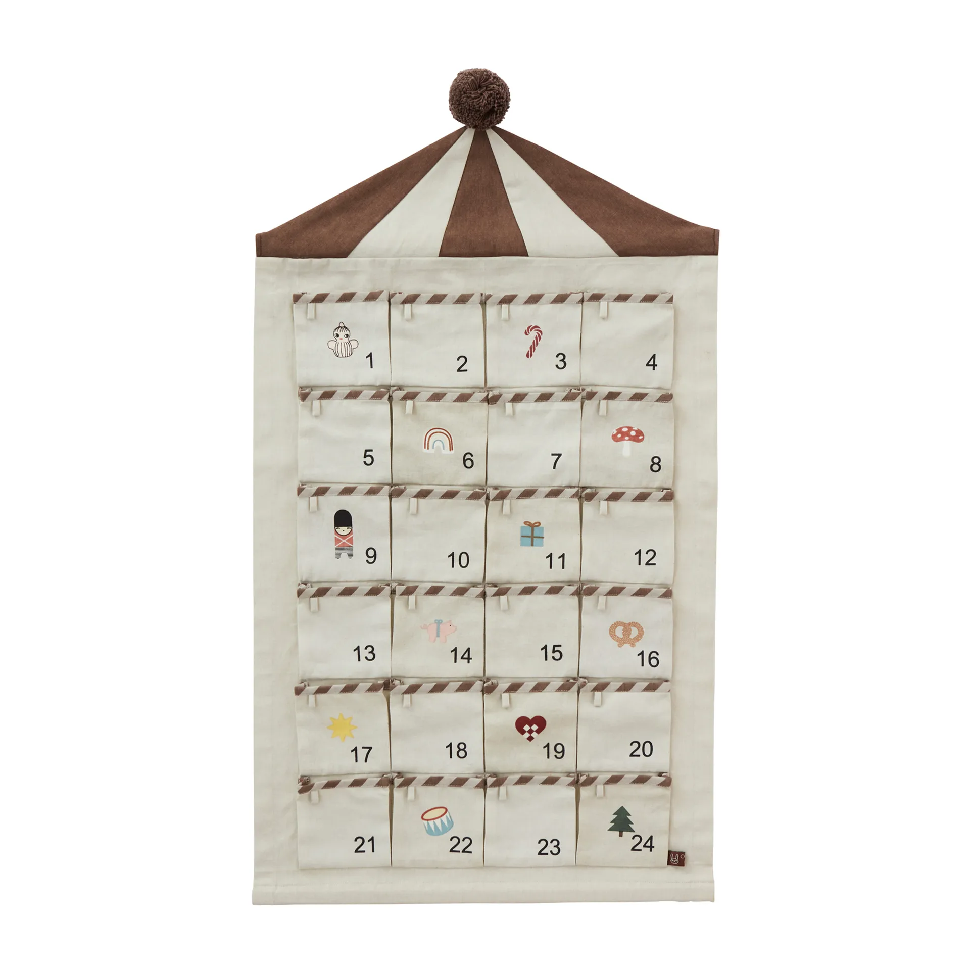 Circus Christmas Christmas calender 50x85 cm, Beige-brown OYOY