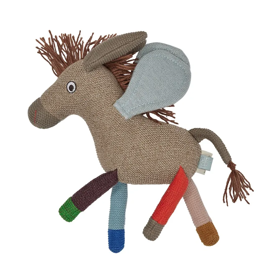 OYOY Donny Sky donkey plush toy Multi | Scandinavian Design | Children's room accessories | Multi