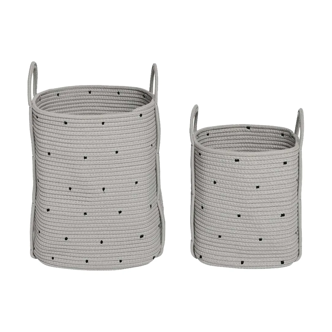 OYOY Dot storage basket 2-pack Clay | Scandinavian Design | Storage baskets | Beige
