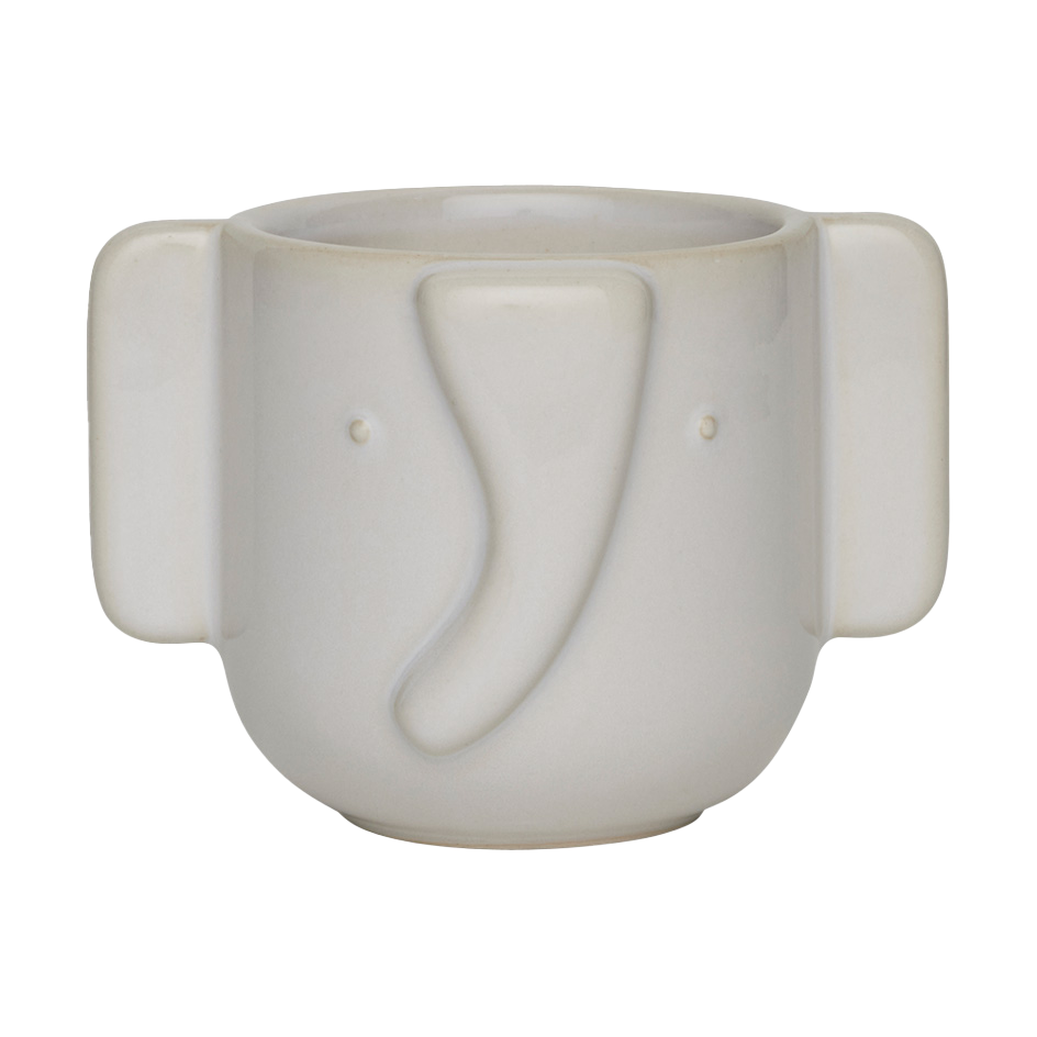 OYOY Elephant flowerpot o9.6 cm Off white | Scandinavian Design | Flower pots | White