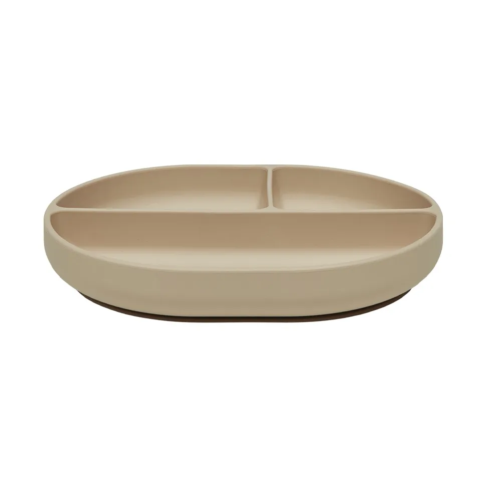 OYOY Enkei suction children's plate Beige | Scandinavian Design | Dinner plates | Beige