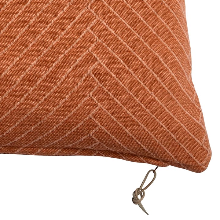 Fluffy herringbone cushion 50x50 cm - caramel (orange) - OYOY