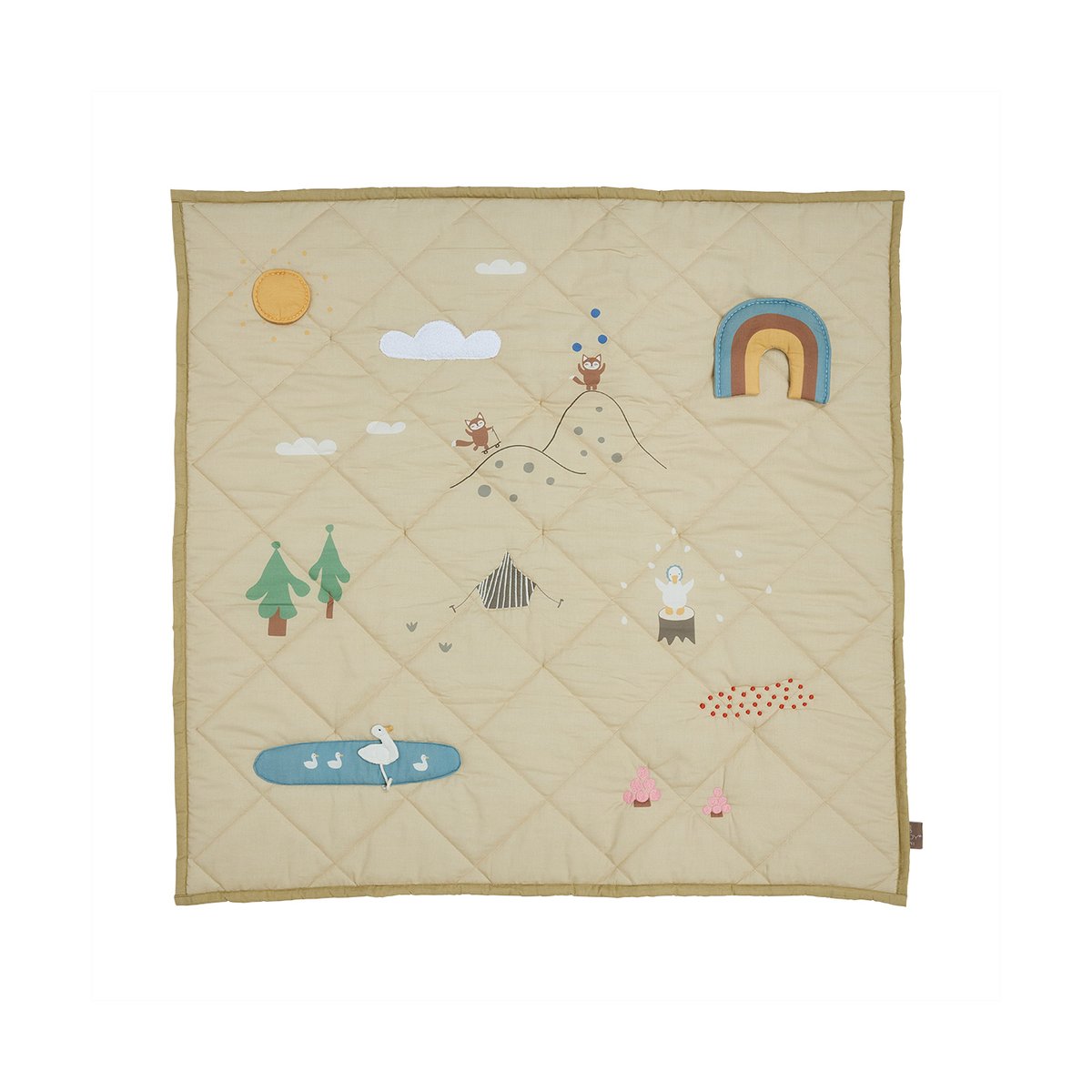 OYOY Forest activity blanket 102x102 cm Clay