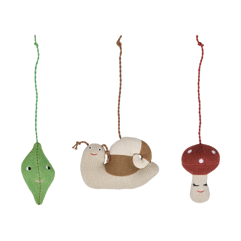 OYOY Forest play toys for baby gym Brown-green-red | Scandinavian Design | Children's room accessories | Brown