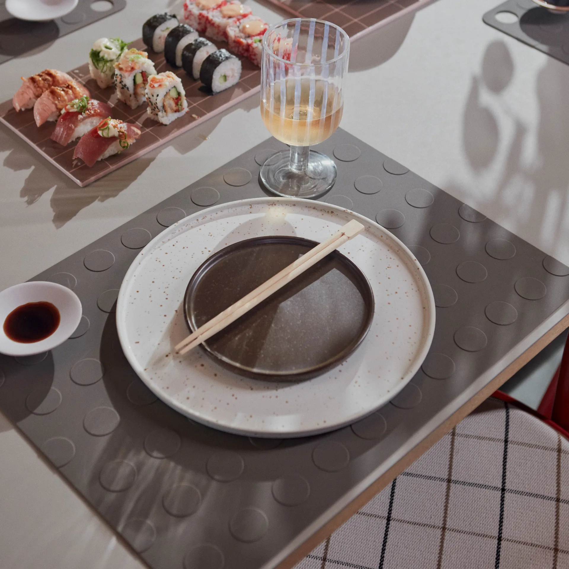 Inka plate Ø16 cm 2-pack, brown OYOY