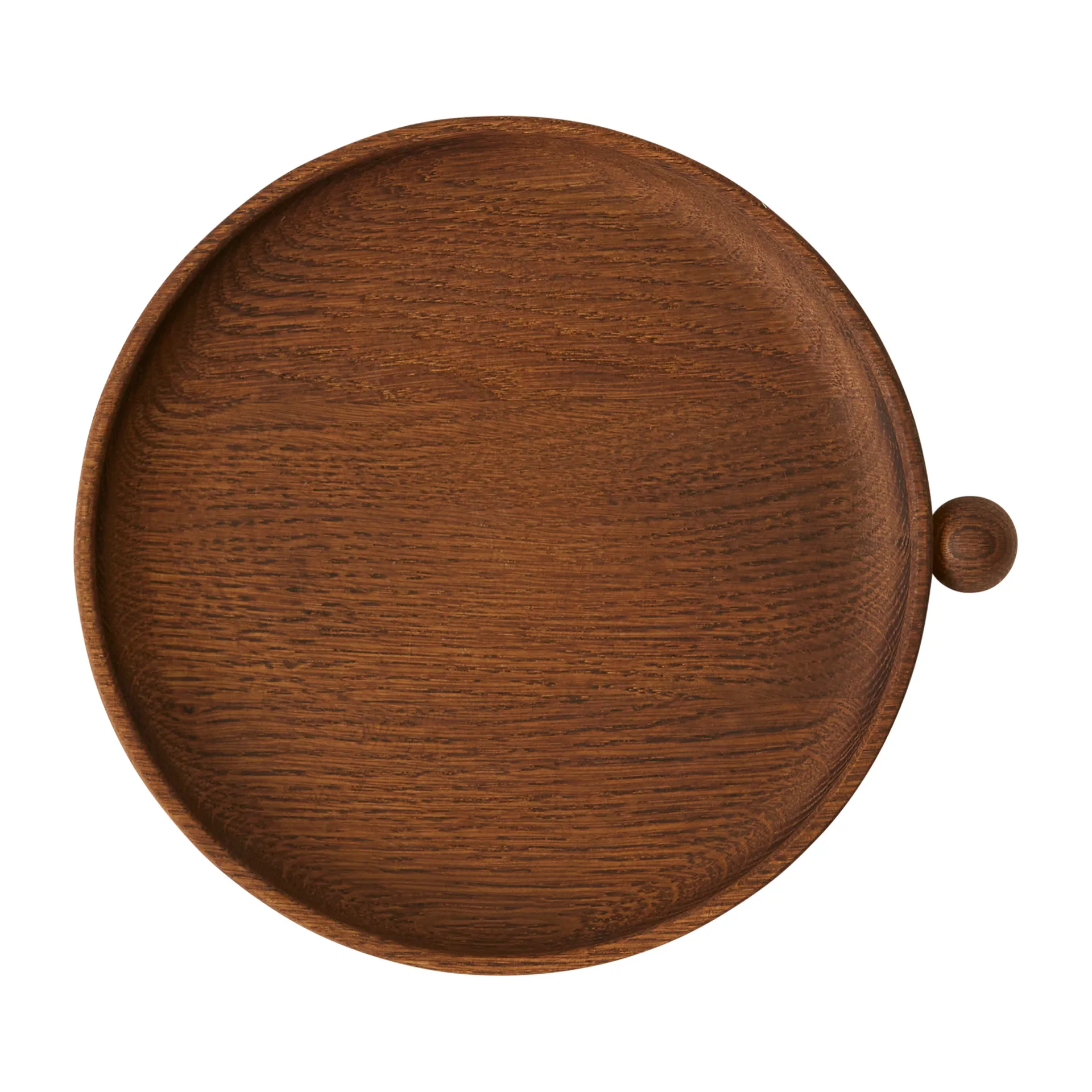 Inka wooden tray round Ø20 cm, Dark OYOY