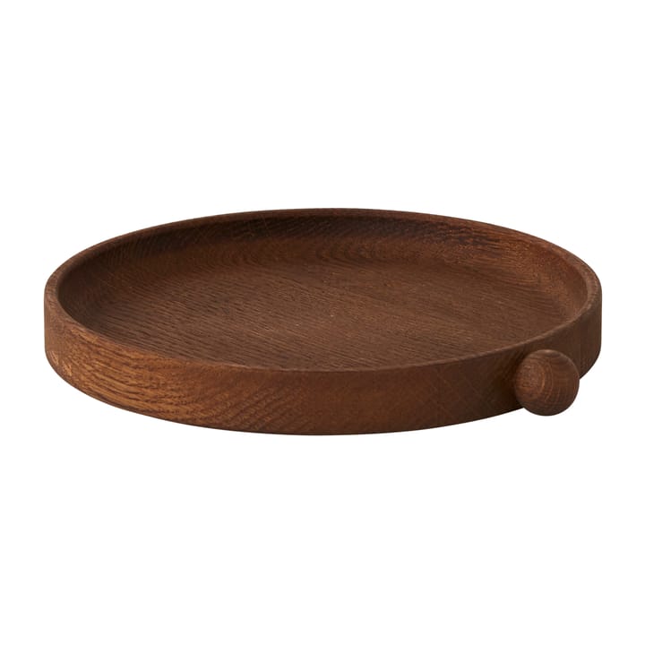 Inka wooden tray round Ø20 cm, Dark OYOY