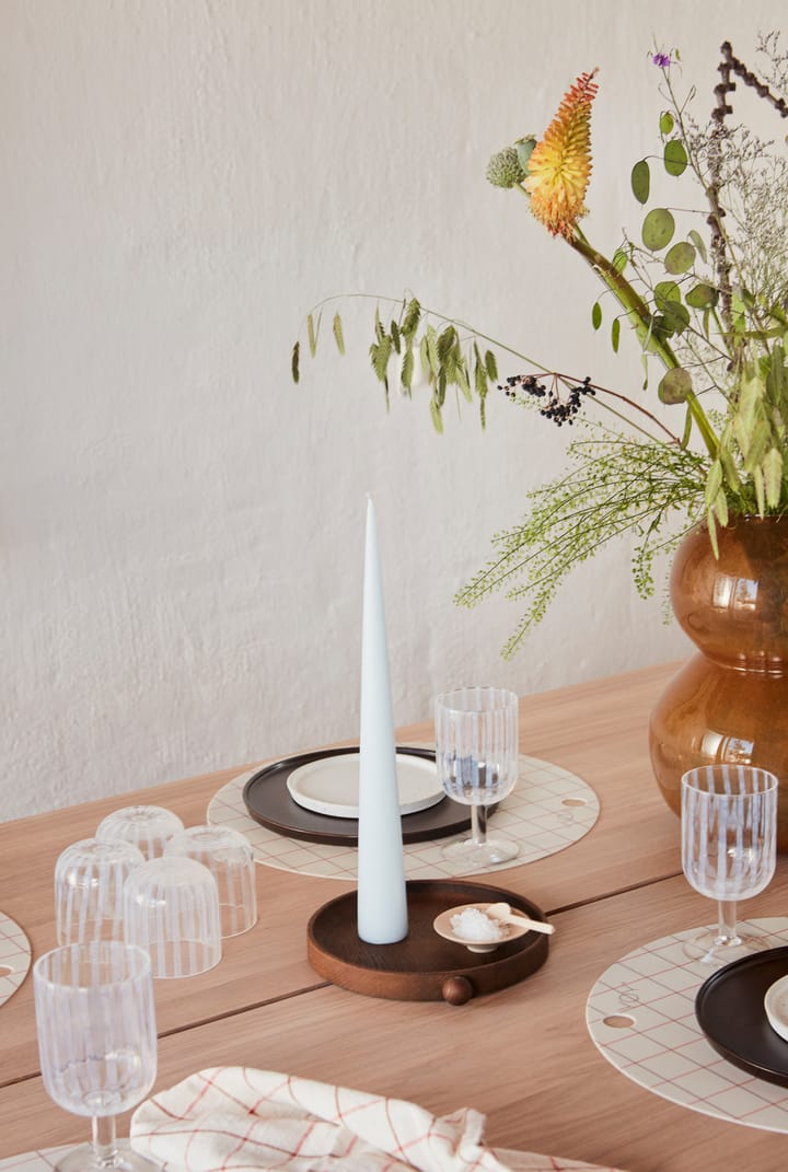 Inka wooden tray round Ø20 cm, Dark OYOY