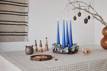 Inka wooden tray round Ø20 cm - Dark - OYOY