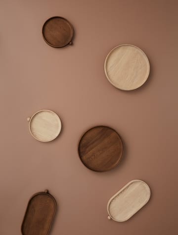 Inka wooden tray round Ø20 cm - Dark - OYOY