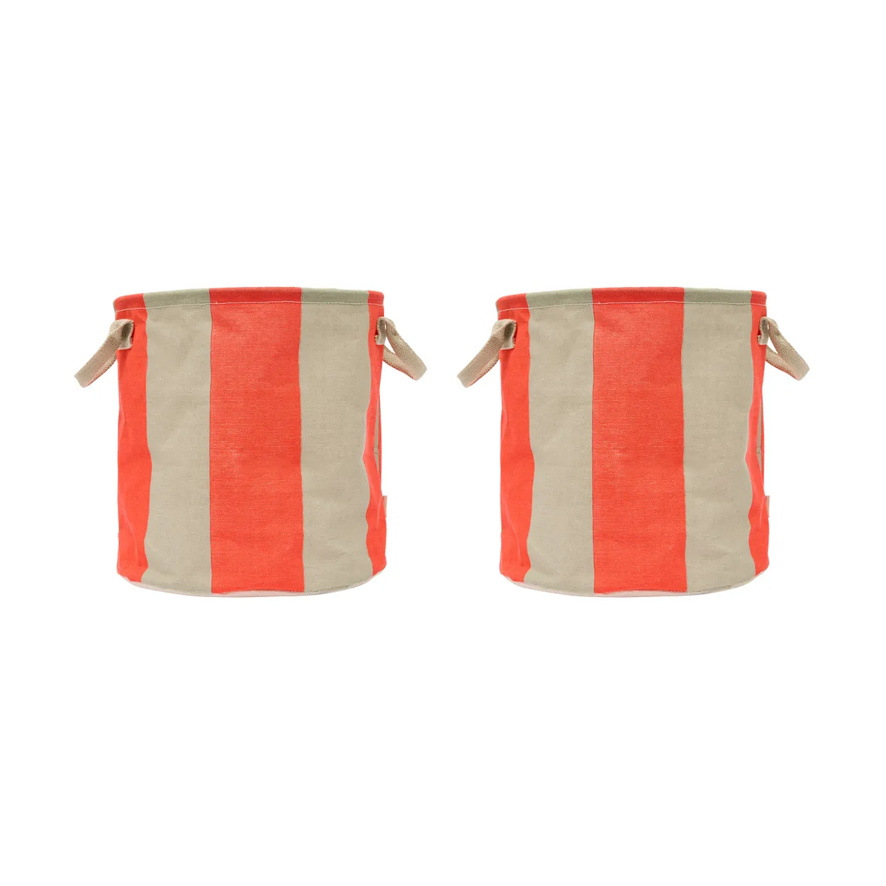 OYOY Kara storage basket medium o32x32 cm 2-pack Cherry Red