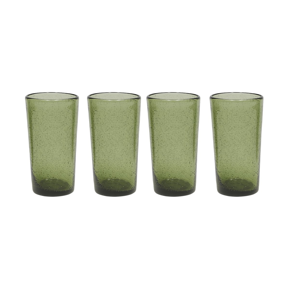 OYOY Kuki highball glass 4-pack Green | Scandinavian Design | Long drink & highball glasses | Green