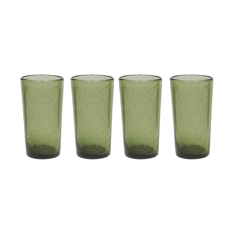 OYOY Kuki highball glass 4-pack Green