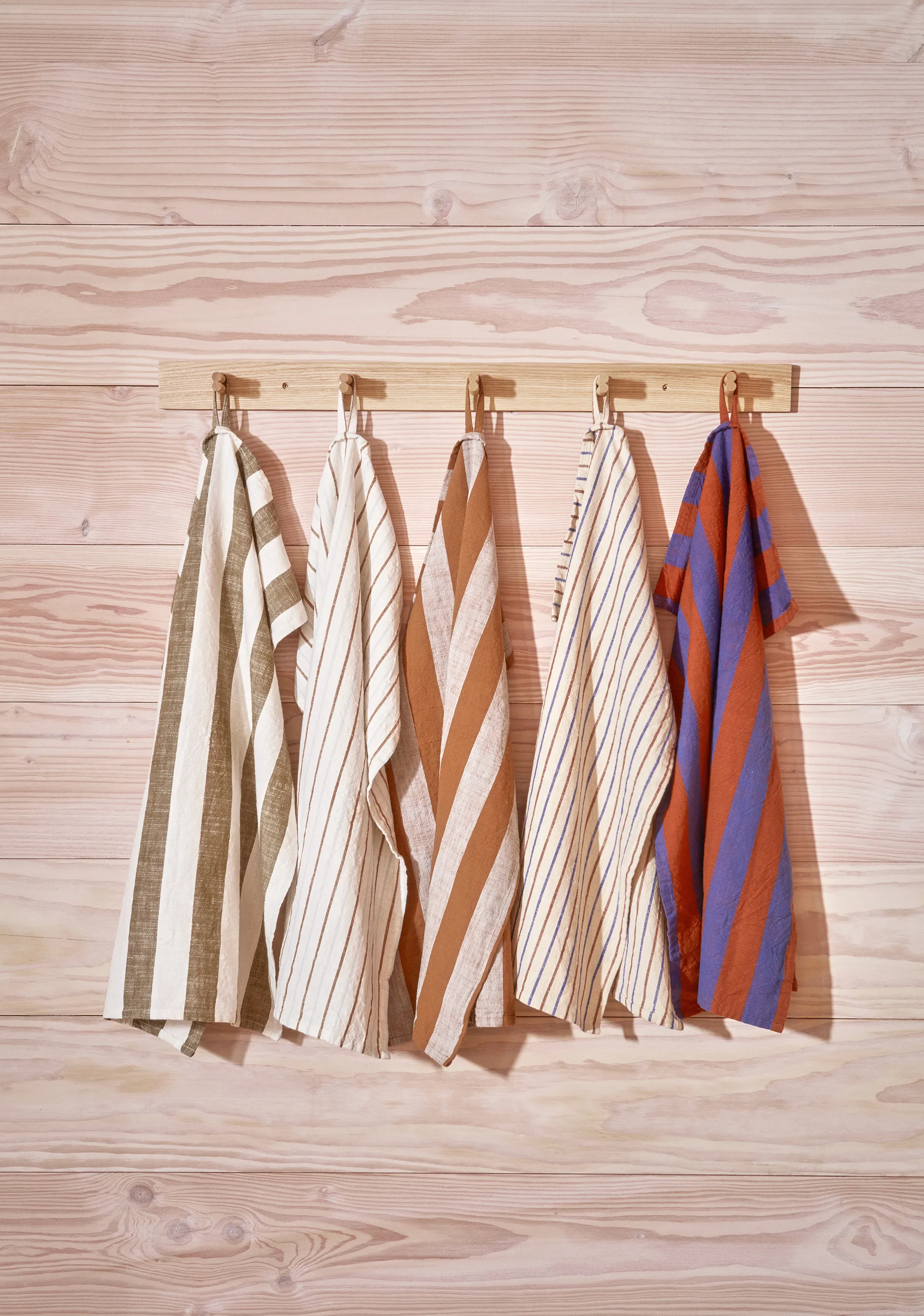 Kurin kitchen towel 50x70 cm 2-pack, Caramel-blue OYOY