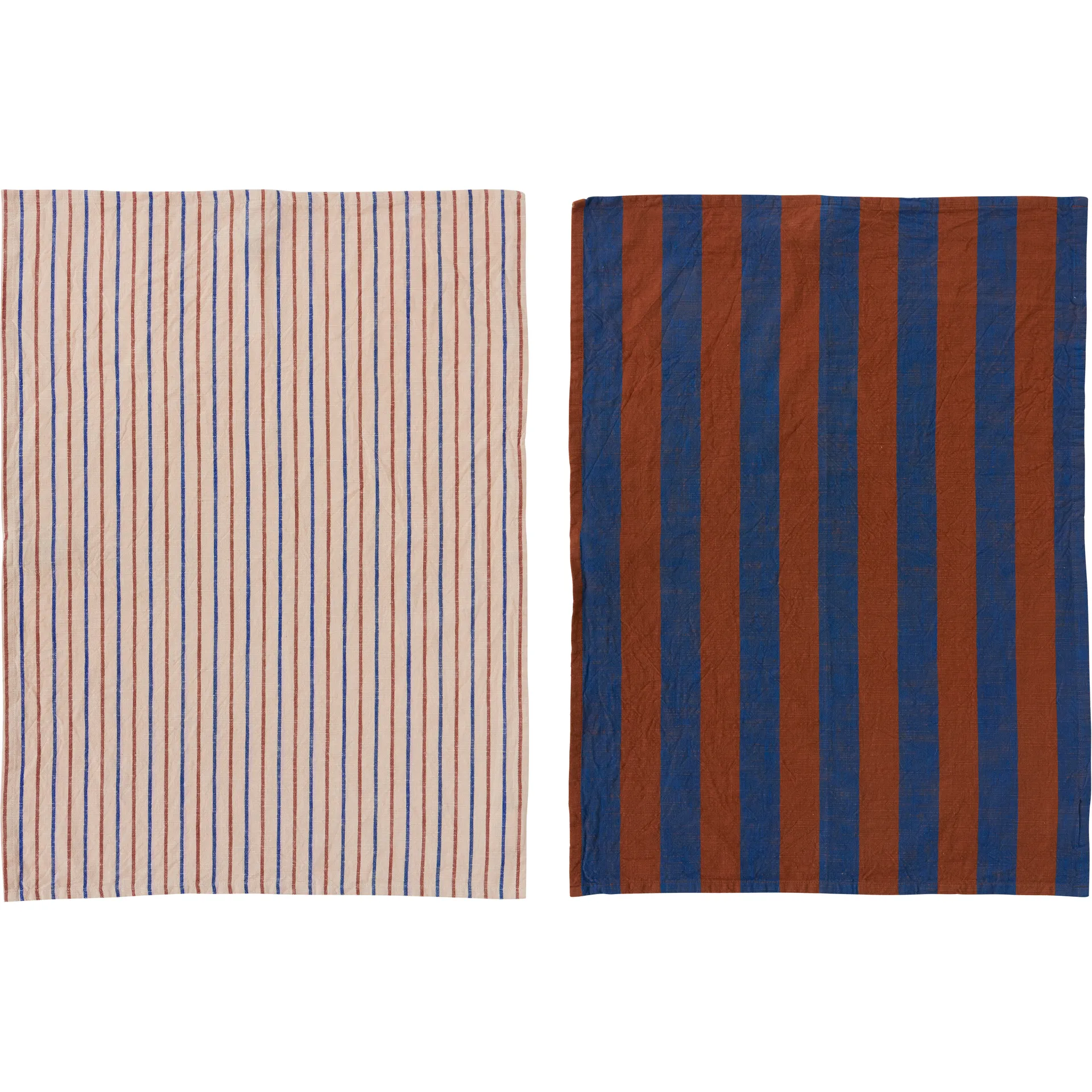 Kurin kitchen towel 50x70 cm 2-pack, Caramel-blue OYOY