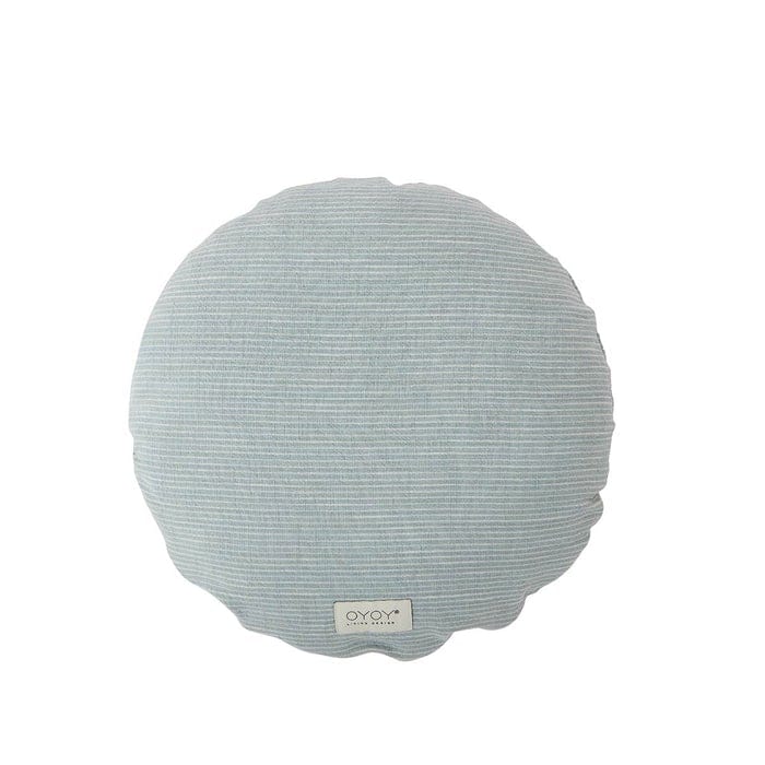 Kyoto pillow round Ø40 cm - Dusty blue - OYOY