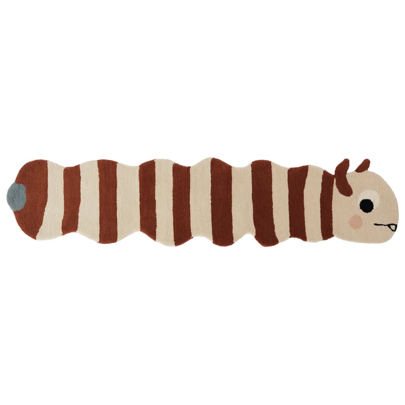 OYOY Leo larva rug 40x180 cm Caramel-off white