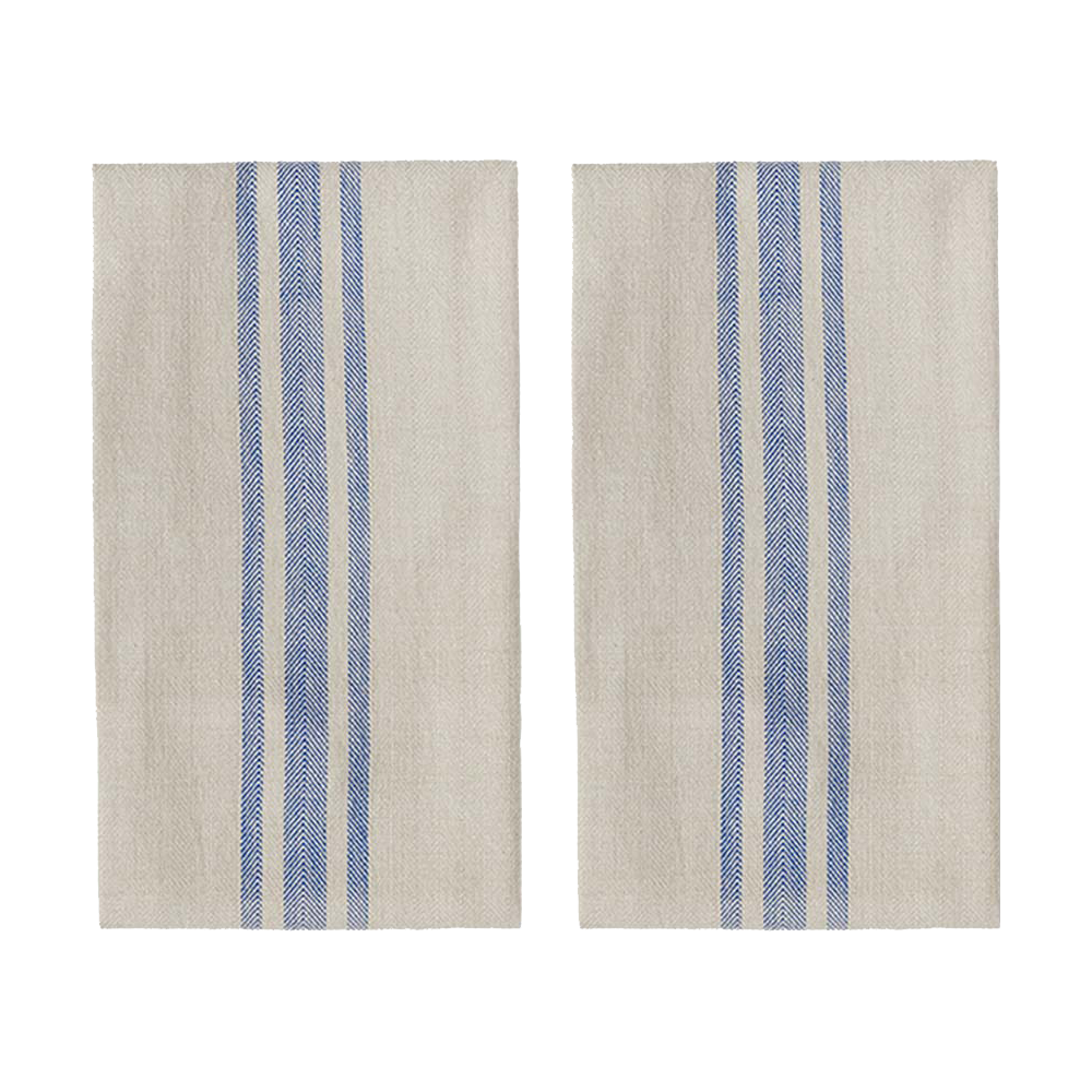 OYOY Linu kitchen towel 2-pack Blue | Scandinavian Design | Kitchen tea towels | Blue