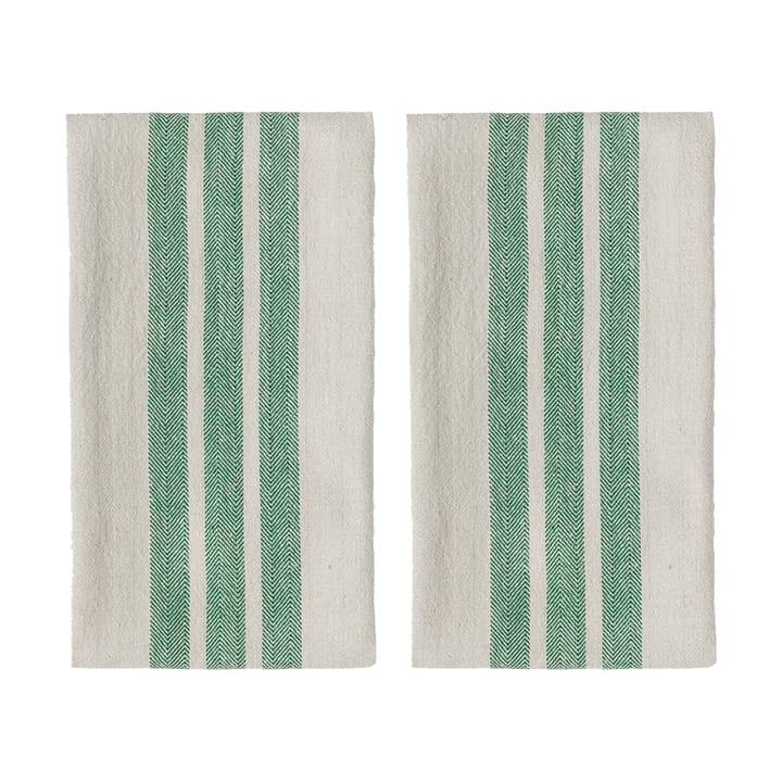 Linu kitchen towel 2-pack - Green - OYOY