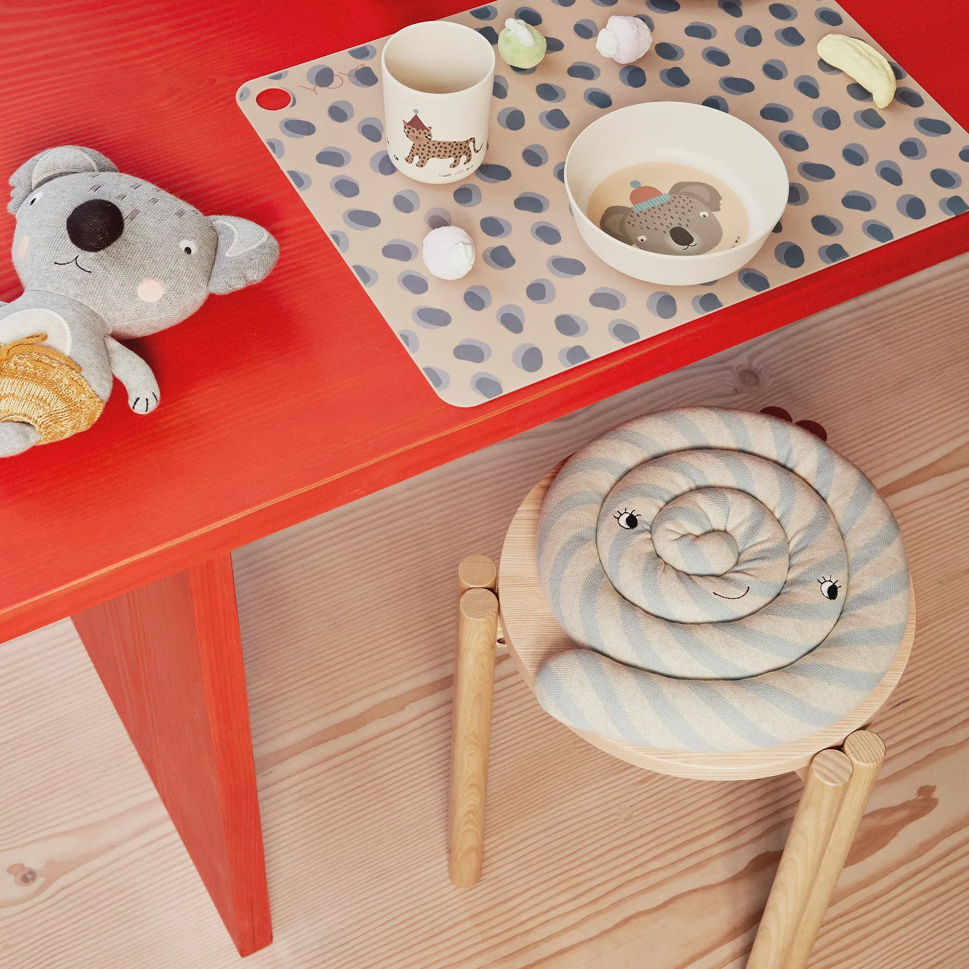 Little Anton Koala cuddly toy, Grey-yellow OYOY