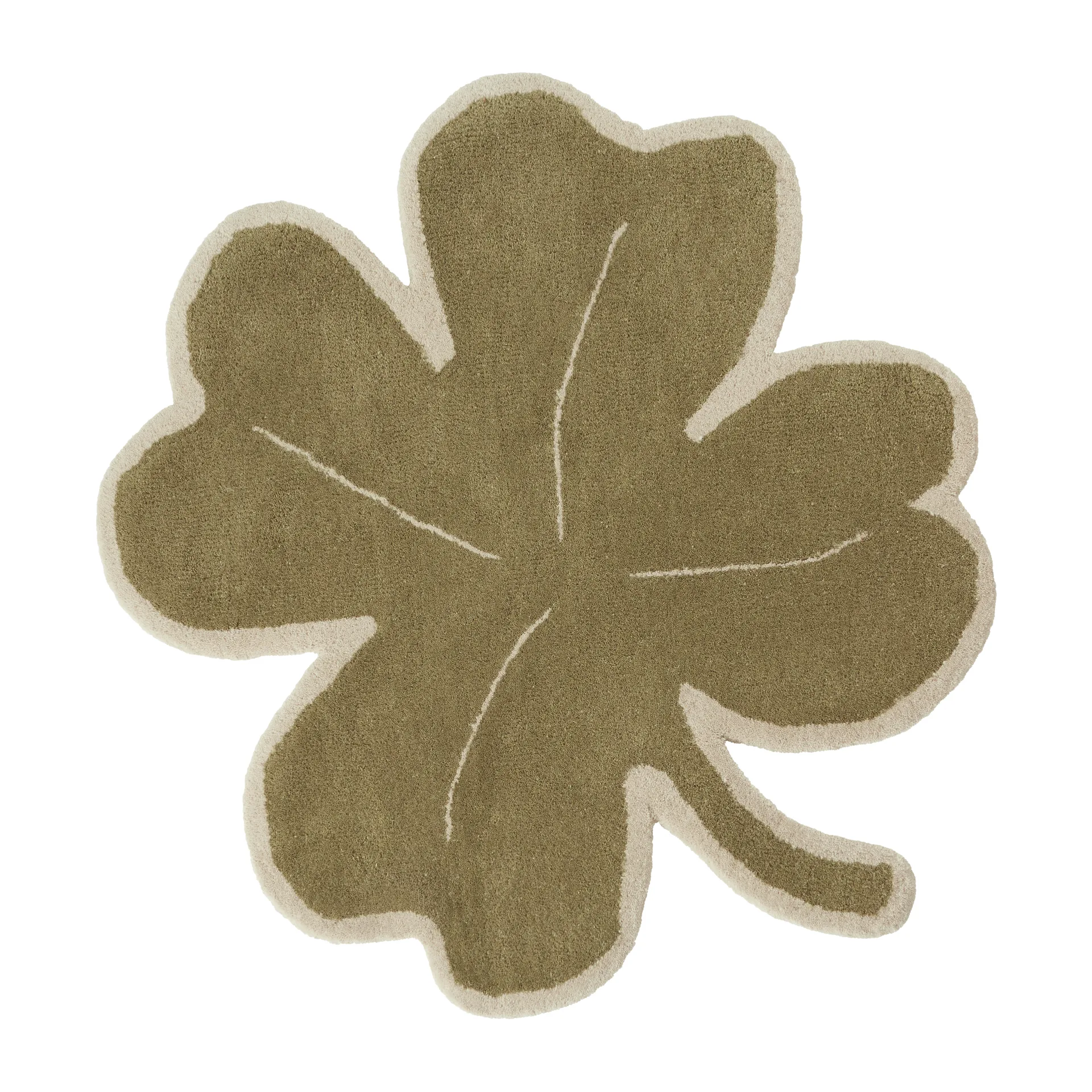 Lucky Clover rug 95x95 cm, Green OYOY