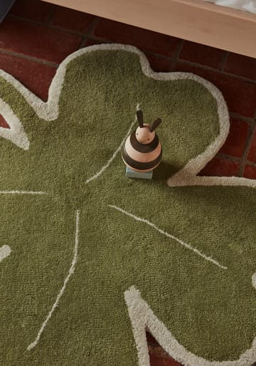 Lucky Clover rug 95x95 cm - Green - OYOY