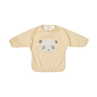 OYOY Lun Lun panda bib with sleeve Butter