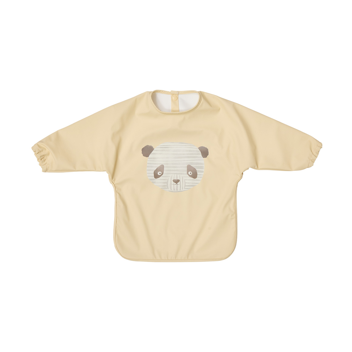 OYOY Lun Lun panda bib with sleeve Butter