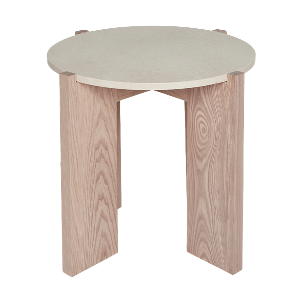 OYOY Lune marble coffee table o50 cm Natural-white | Scandinavian Design | Coffee tables | White