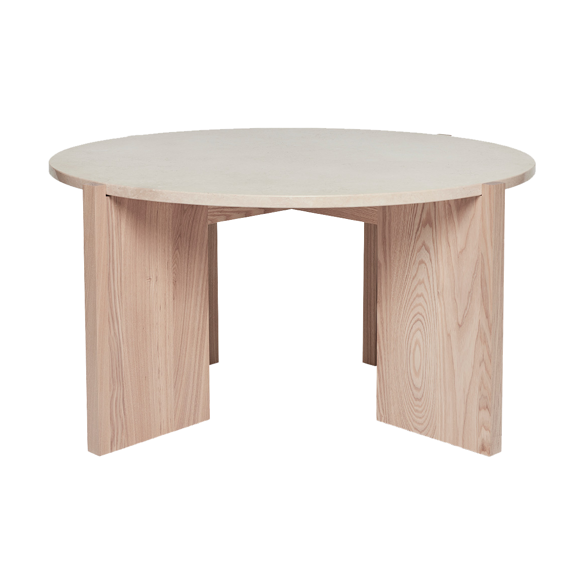 OYOY Lune marble coffee table Ø84 cm Nature-white | Scandinavian Design | Coffee tables | White
