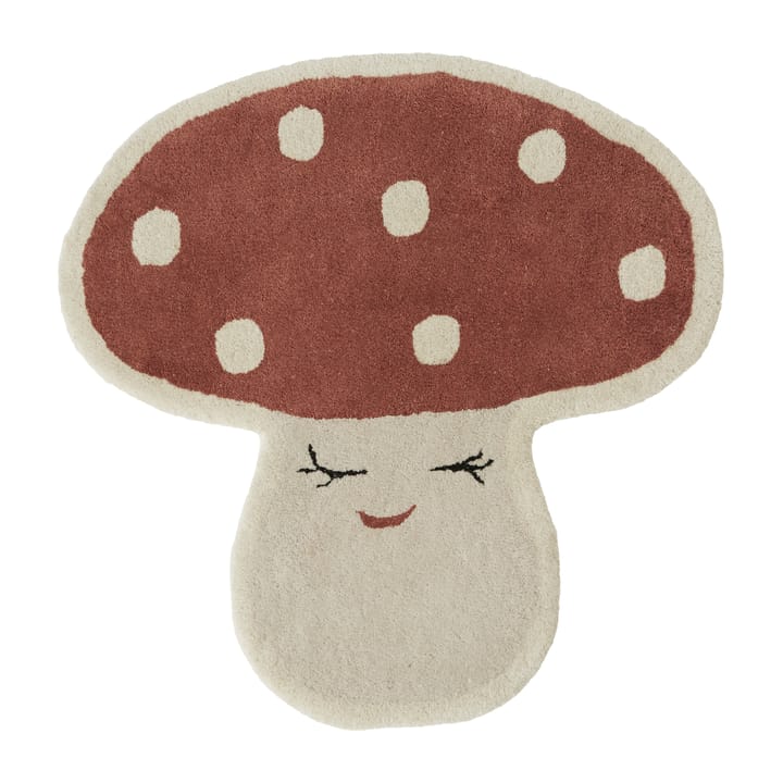 Malle mushroom rug  75x77 cm - Red - OYOY